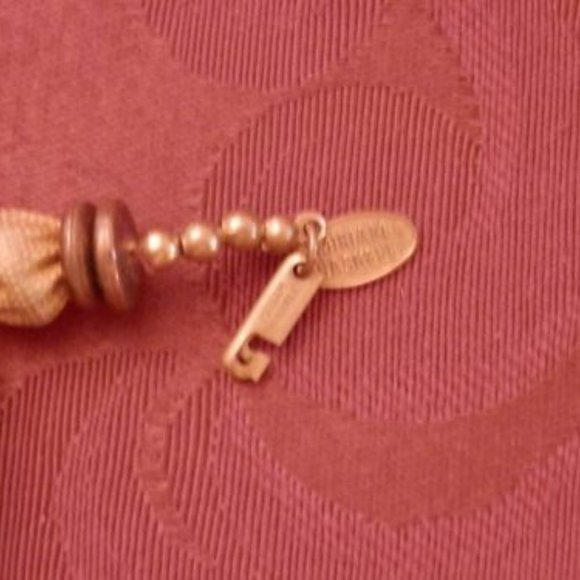 Vintage Miriam Haskell choker necklace chunky wood beads 3/4" SIGNED - Picture 2 of 2